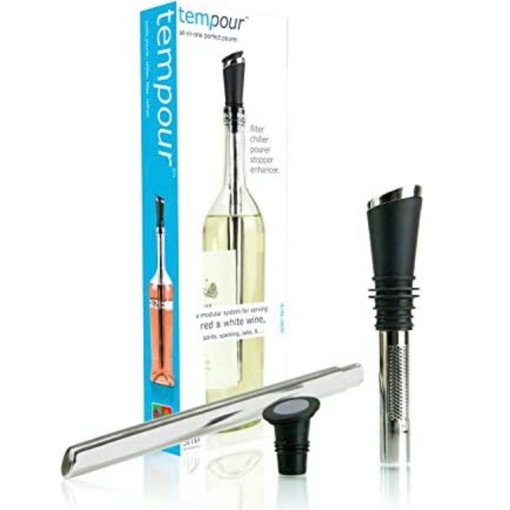 Soireehome Tempour Gourmet Filter, Stopper, Aerator & Pourer for Wine & Spirits